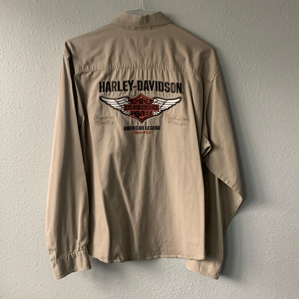 Harley Davidson button down sz L excellent condition